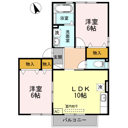 ヴィラージュルピナ A棟の間取り