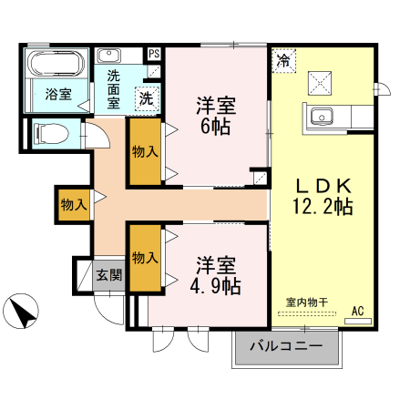 佐藤の完工年月(2015年5月)築の賃貸アパートの間取り