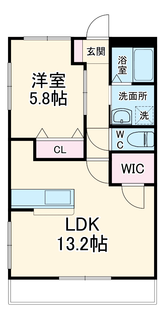 ブロードタウン神野 C棟の間取り