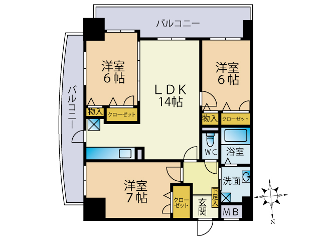 クレールスクエアの間取り