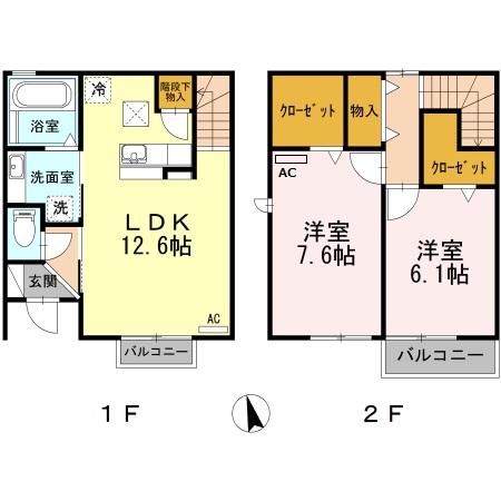 D-room東岩田Ⅰの間取り