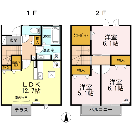 D-Room東岩田IIの間取り