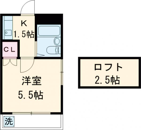 ベルハイツB棟の間取り