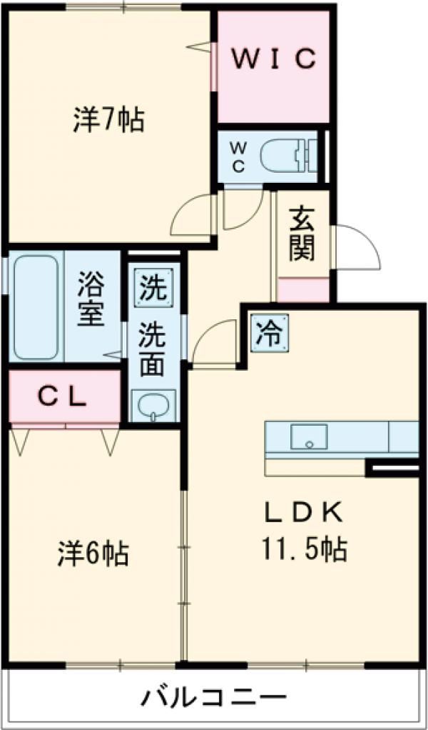 セジュール賀茂の間取り