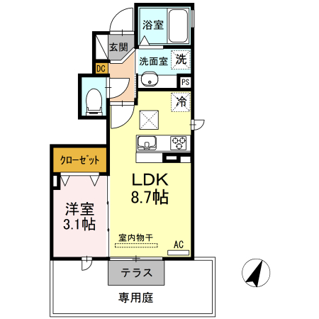 寿庵 Bの間取り