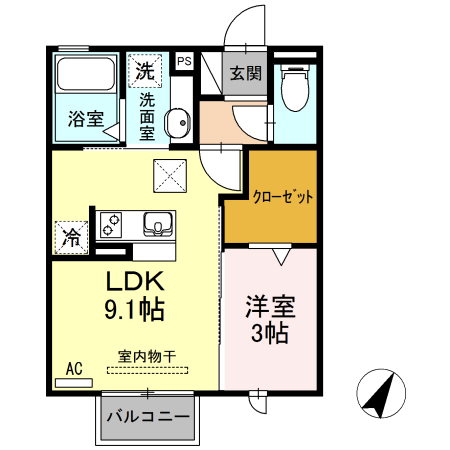 フルール常盤の間取り