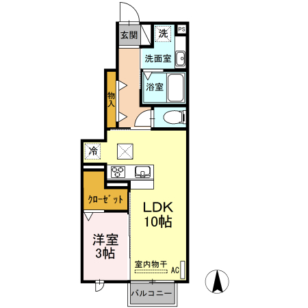 D-room大崎の間取り