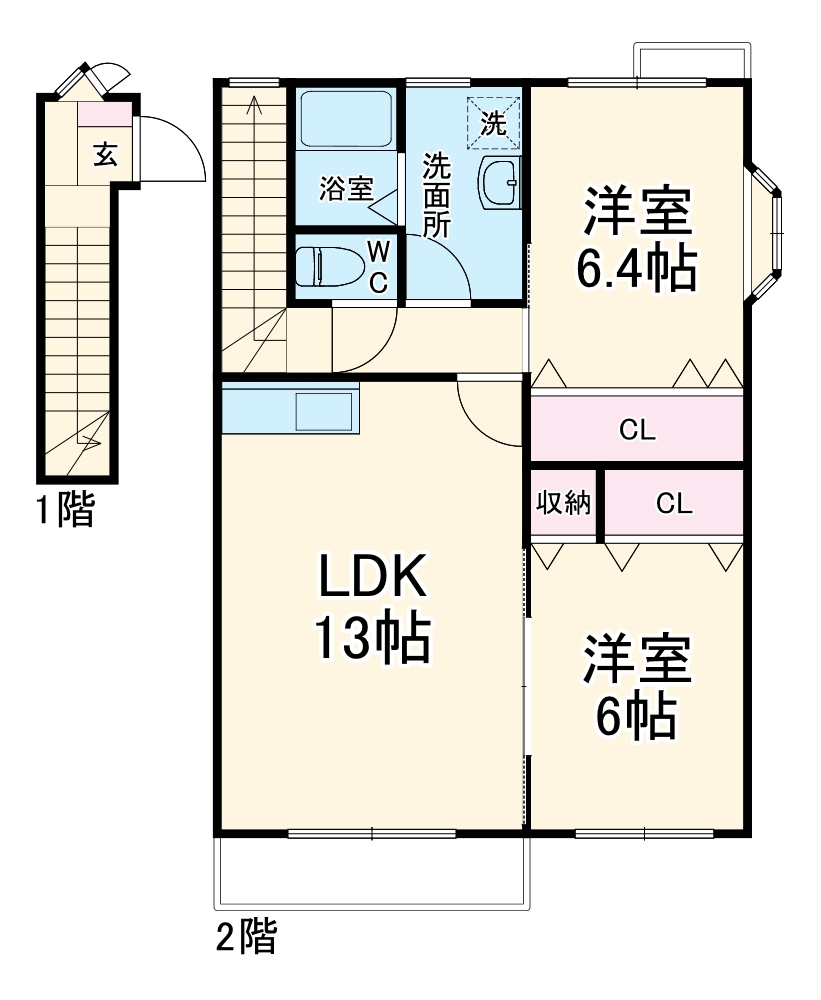 ベルバランセK 弐番館の間取り