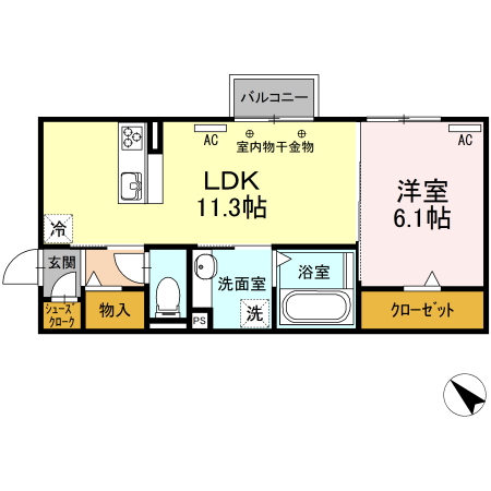 ルミエール Bの間取り