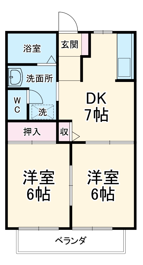 エクセルコート小鷹野・201号室の間取り