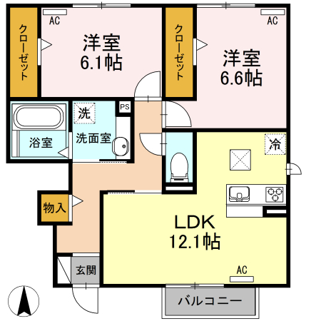 ヴィオラ Aの間取り