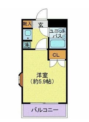 池上の完工年月(1987年3月)築の賃貸マンションの間取り
