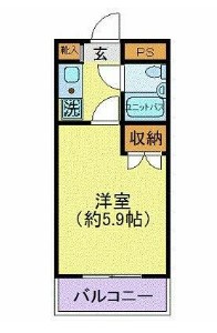 池上の完工年月(1987年3月)築の賃貸マンションの間取り