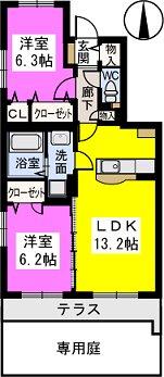 セピアコート弐番館の間取り