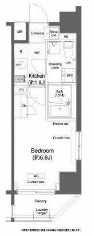 プラウドフラット門前仲町Ⅰの間取り