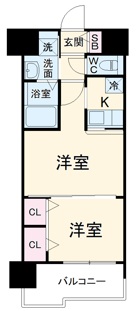 エンクレスト大橋の間取り