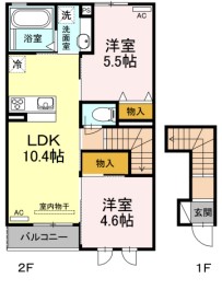 クレール水神 A棟の間取り