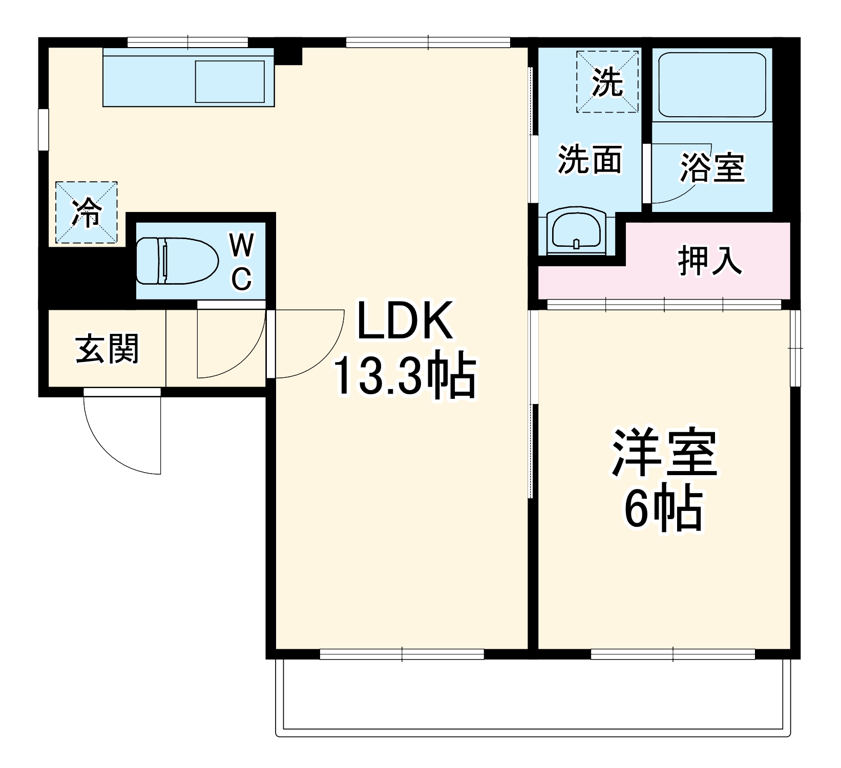 大野コーポの間取り