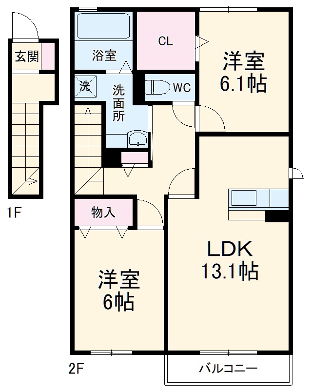 TUBASA 二番館の間取り