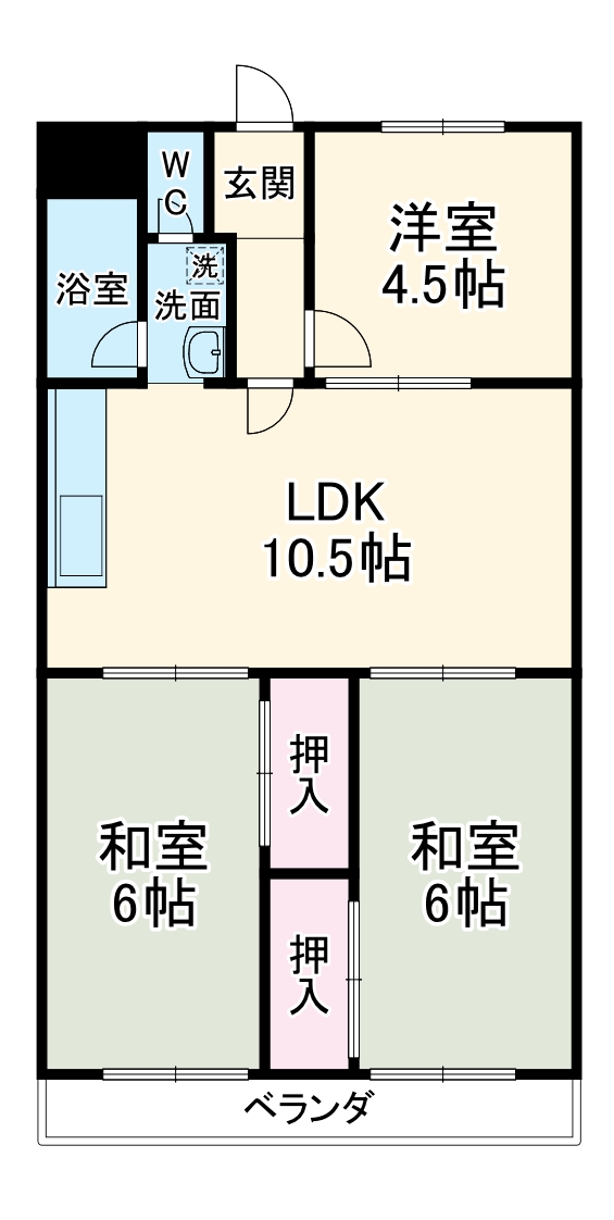 ハイツかどまの間取り