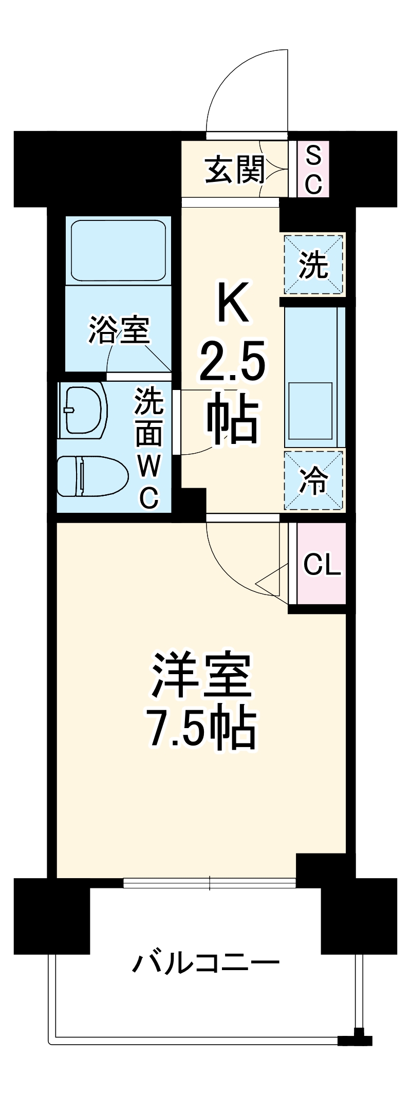 プラウドフラット鶴見Ⅰの間取り