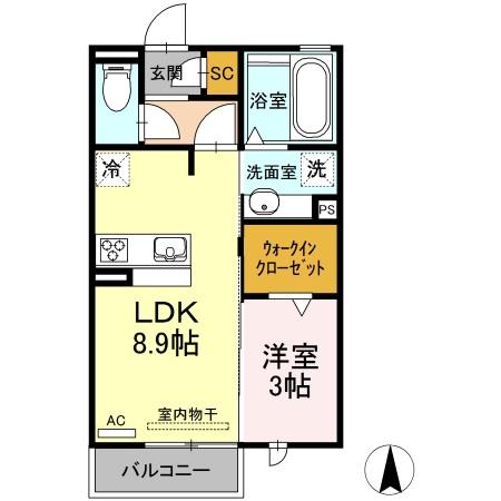 セジュール潮崎の間取り