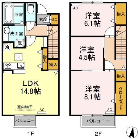 デジール・T IIの間取り