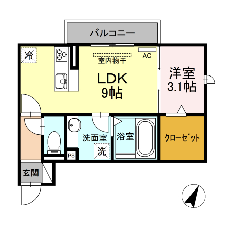 ティー.アイビー Bの間取り