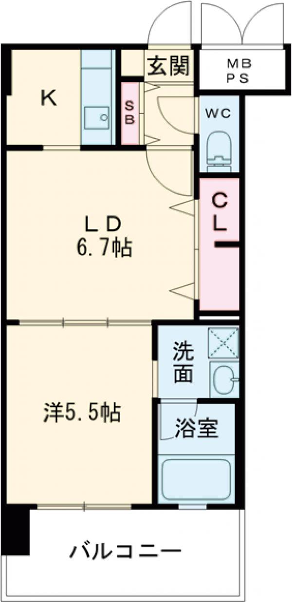 エンクレスト大手門Ⅲの間取り