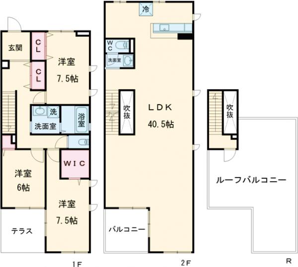 リビングフォレスト深沢B棟の間取り