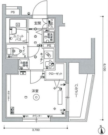 スカイコート大森壱番館の間取り