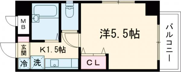 ガーデンパレス西新の間取り