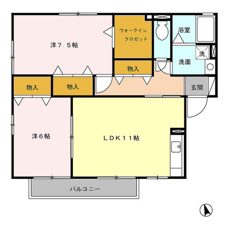 グランヴェール Aの間取り