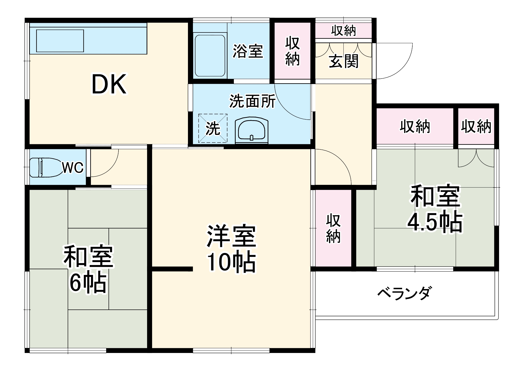 戸建貸家・1号室の間取り