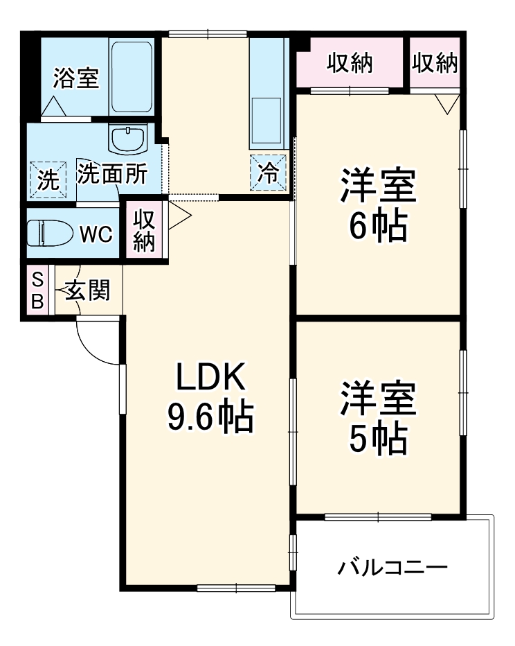 ディアコートAの間取り