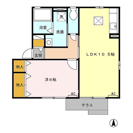 ラ・テール Aの間取り