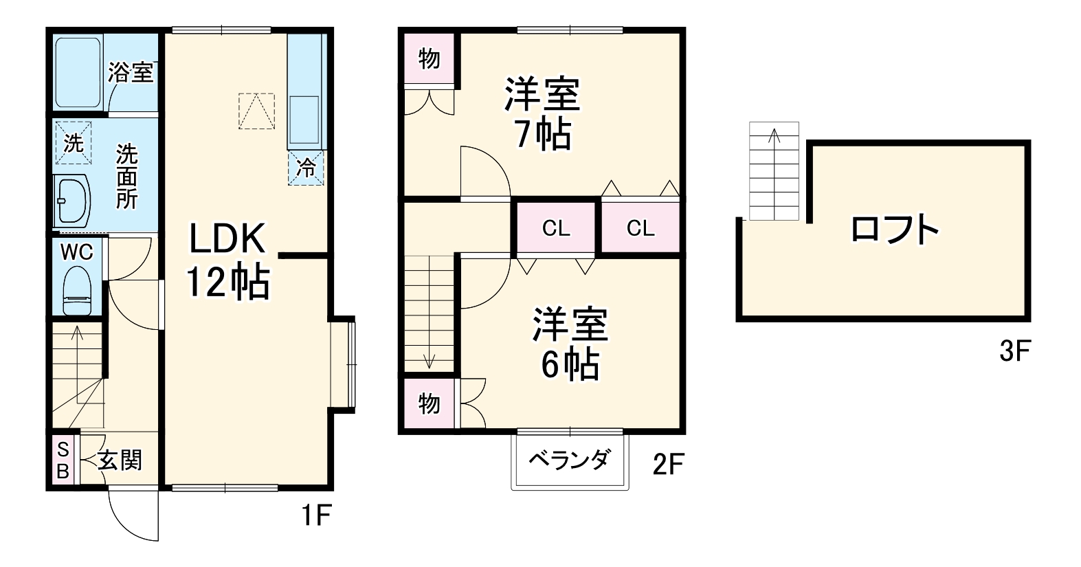タウンコート21・101号室の間取り