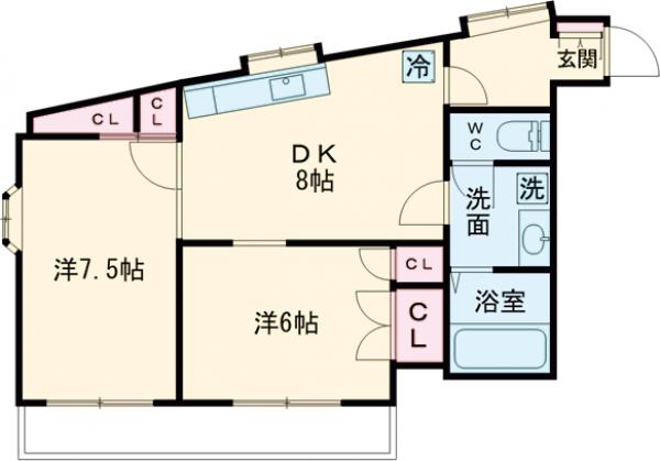 F1マンションの間取り