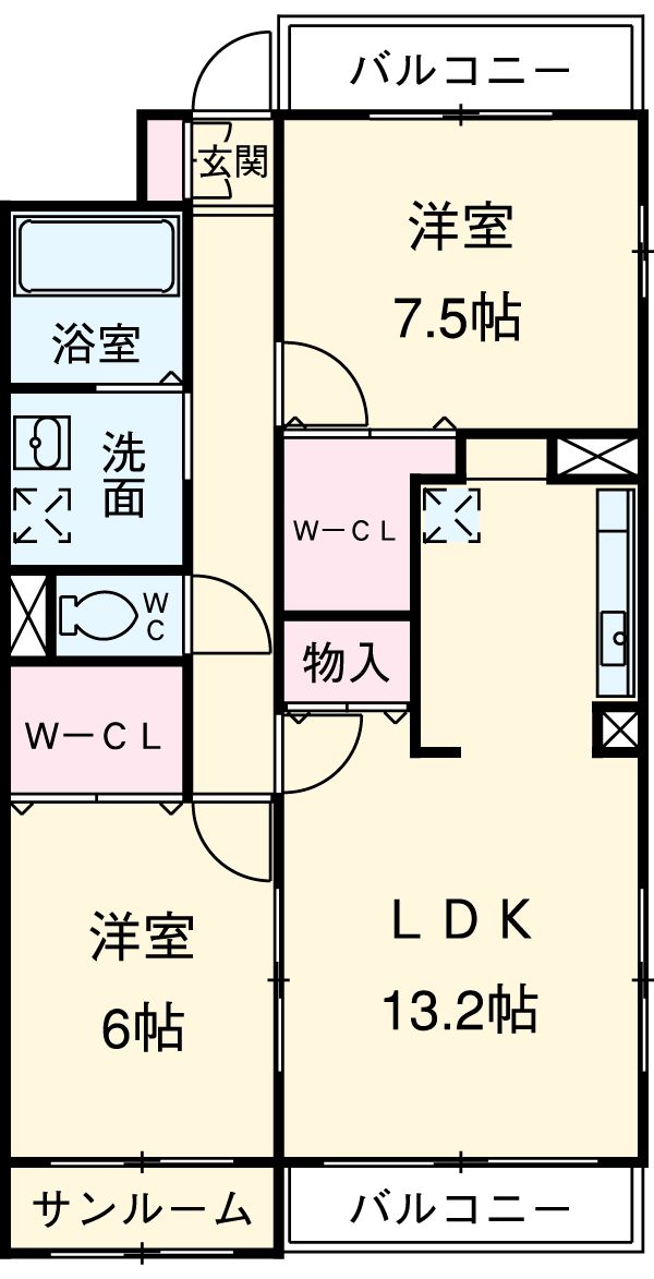 クレール池之表の間取り