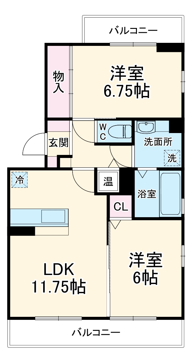 ミールレ野川Ⅱの間取り