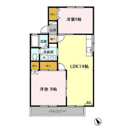 セジュールマエダ Ⅱの間取り