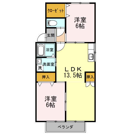 メゾン ノア Bの間取り