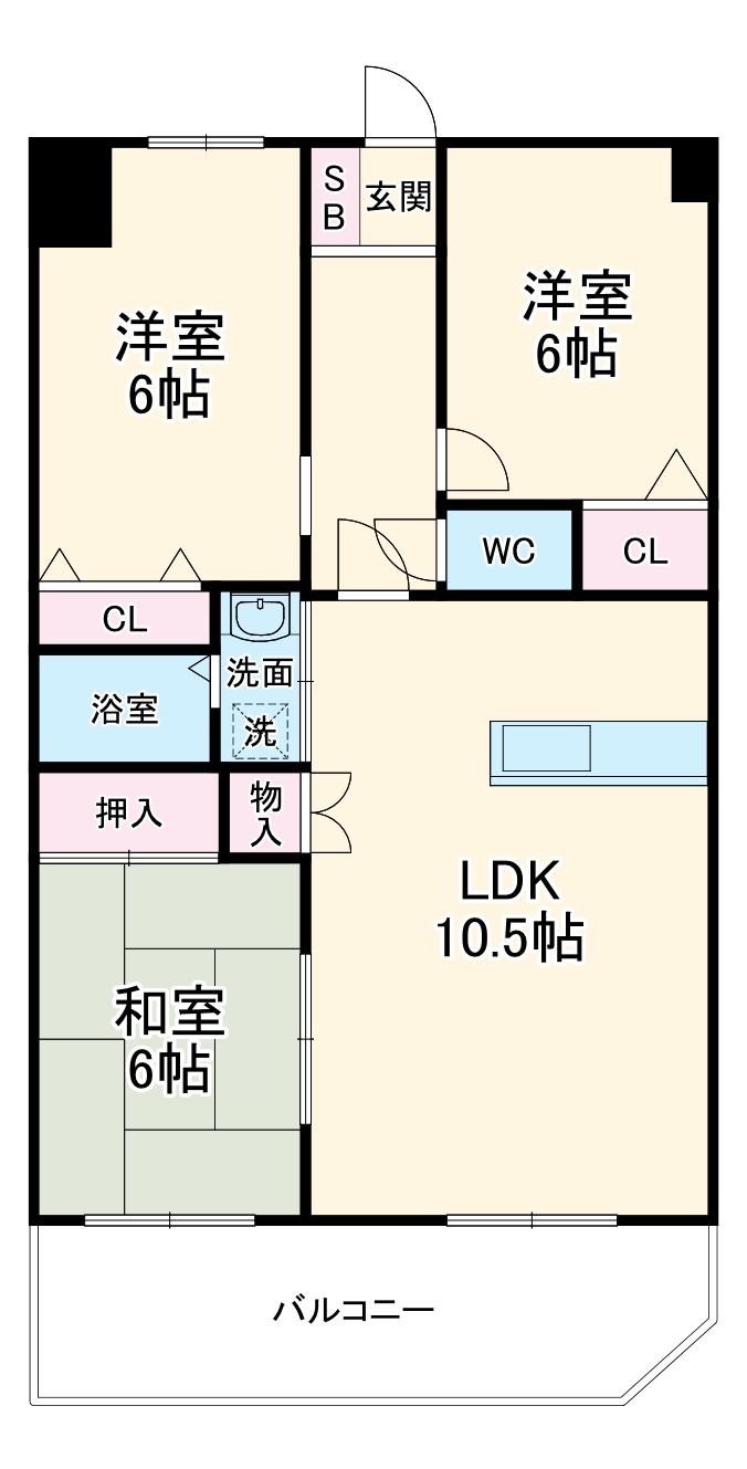 大和マンションの間取り