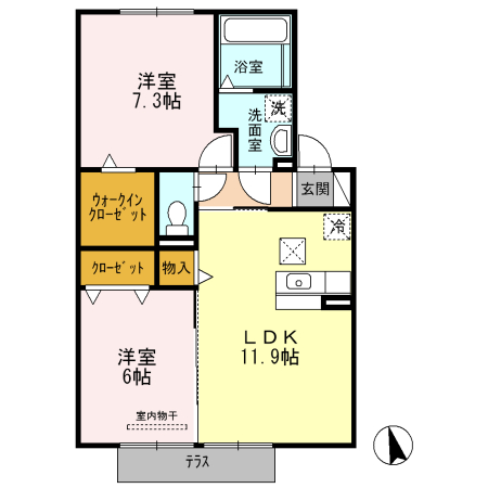 ハルトリーゲル Aの間取り