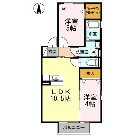 ハイム西五城Ⅲの間取り