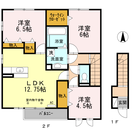フィオーレ Aの間取り