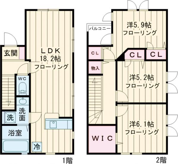 Hill Topの間取り