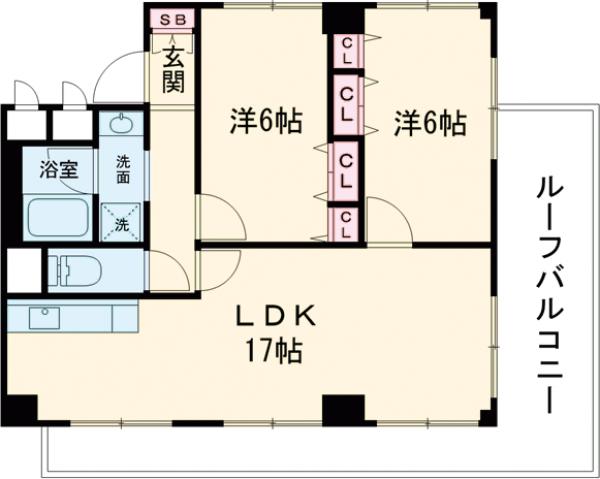 ダイヤハイツ自由が丘・501号室の間取り