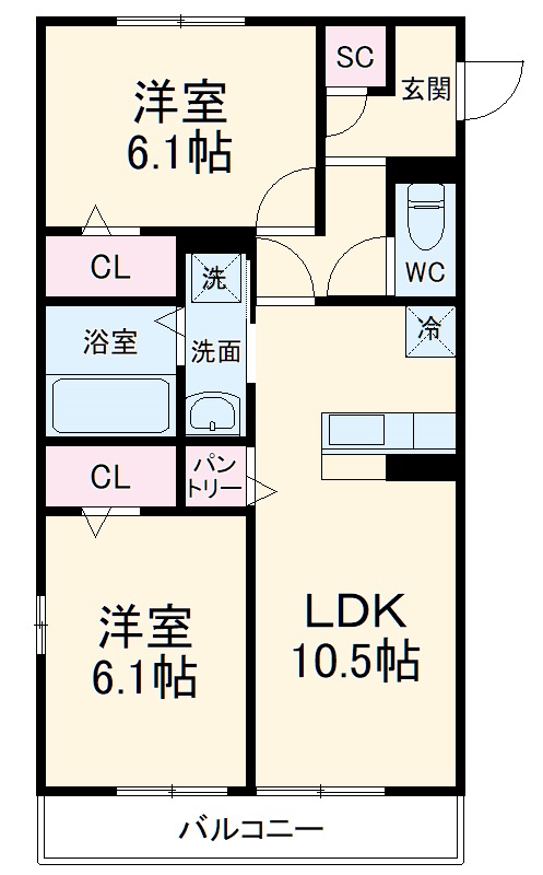 レセンテ西浦和の間取り