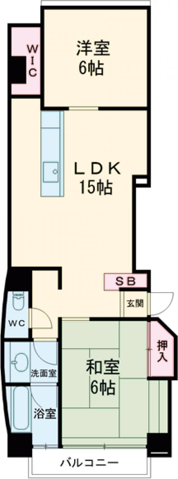 尾山台館・203号室の間取り
